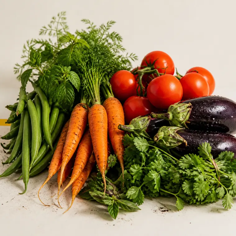 Shopping-bag use case: Market vegetables
